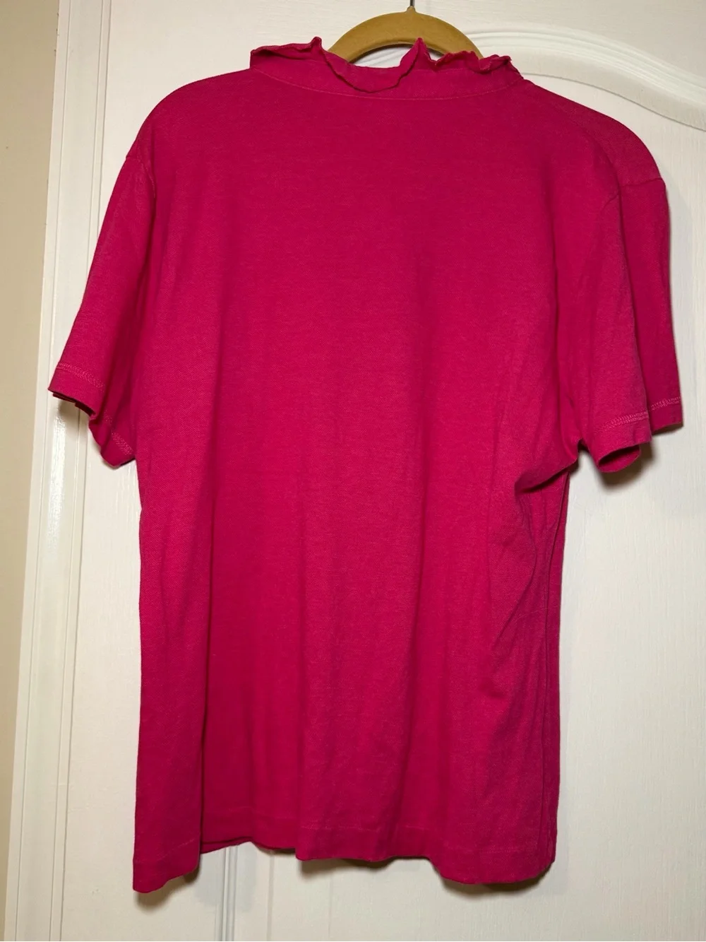 TORY BURCH Polo Button Up Hot Pink Shirt